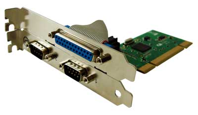 Perle 04003240 - SPEED2 LE1P PCI Serial Card / Parallel Card - 2 x DB9M RS232 port and 1 x DB25 EPP/ECP parallel port. by PERLE