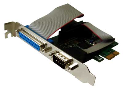 Perle 04003320 - SPEED1 LE1P PCI Express Serial Card / Parallel Card - 1 x on-board DB9M RS232 port and 1 x DB25 EPP/ECP paralle by PERLE