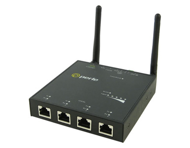 Perle 04031684 IOLAN SDG4 W Device Server: Wireless LAN (WiFi) client IEEE 802.11 a, b, g, n @ 2.4Ghz/5Ghz, 4 x RJ45 connectors by PERLE