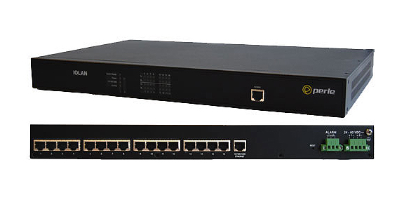 Perle 04032430 IOLAN SDS16C LDC Utility Terminal Server - 16 x RJ45 serial ports, 24/48 VDC power, dual 10/100/1000 Ethernet, 1U by PERLE