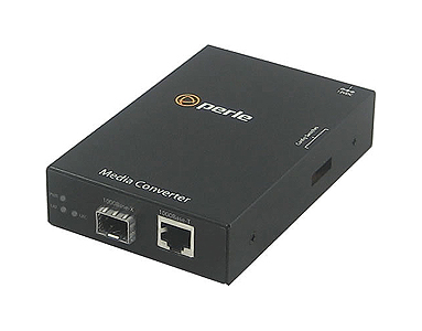 Perle 05050184 S-1000-SFP - Gigabit Ethernet Stand-Alone Media Converter. 1000BASE-T (RJ-45) [100 m/328 ft.] to 1000BASE-X - SFP by PERLE