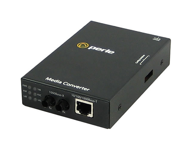 Perle 05050724 S-1110-S2ST10 - 10/100/1000 Gigabit Ethernet Stand-Alone Media and Rate Converter. 10/100/1000BASE-T (RJ-45) [100 by PERLE