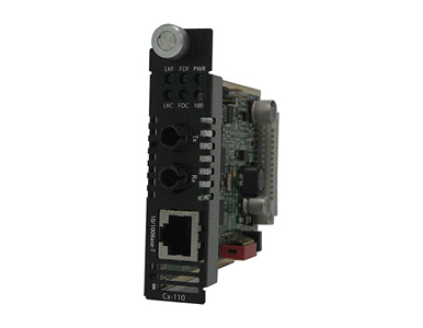 Perle 05051400 C-110-M2ST2 - 10/100 Fast Ethernet Media and Rate Converter Module 10/100Base-TX (RJ-45) [100 m/328 ft.] to 100BA by PERLE