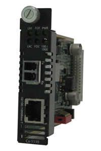 Perle 05051620 C-1110-S2LC10 - 10/100/1000 Gigabit Ethernet Media and Rate Converter Module. 10/100/1000BASE-T (RJ-45) [100 m/32 by PERLE
