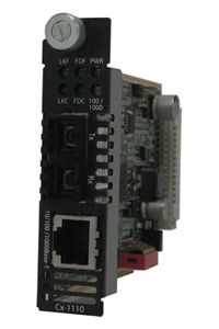 Perle 05051760 C-1110-S2SC120 - 10/100/1000 Gigabit Ethernet Media and Rate Converter Module. 10/100/1000BASE-T (RJ-45) [100 m/3 by PERLE