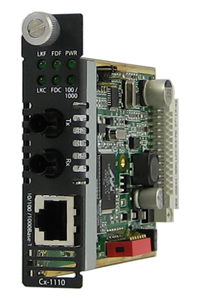 Perle 05051890 C-1110-S2ST160 - 10/100/1000 Gigabit Ethernet Media and Rate Converter Module. 10/100/1000BASE-T (RJ-45) [100 m/3 by PERLE
