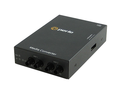 Perle 05060014 S-100MM-M2ST2 - Fast Ethernet Fiber to Fiber Stand-Alone Media Converter 100BASE-FX 1310nm multimode (ST) [2 km/1 by PERLE