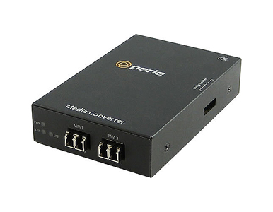 Perle 05060024 S-100MM-M2LC2 - Fast Ethernet Fiber to Fiber Stand-Alone Media Converter 100BASE-FX 1310nm multimode (LC) [2 km/1 by PERLE