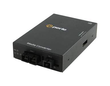 Perle 05060164 S-100MM-S1SC20D - Fast Ethernet Fiber to Fiber Stand-Alone Media Converter 100BASE-FX 1310nm multimode (SC) [2 km by PERLE