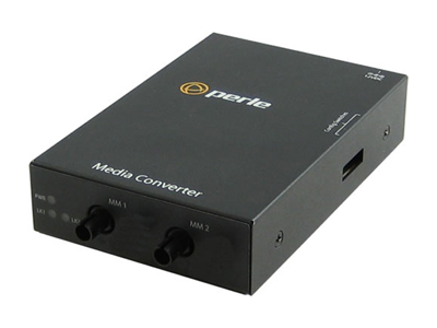 Perle 05060604 S-100MM-S1ST20D - Fast Ethernet Fiber to Fiber Stand-Alone Media Converter 100BASE-FX 1310nm multimode (ST) [2 km by PERLE