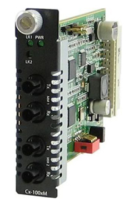 Perle 05061010 C-100MM-M2ST2 - Fast Ethernet Fiber to Fiber Media Converter Module 100BASE-FX 1310nm multimode (ST) [2 km/1.2 mi by PERLE