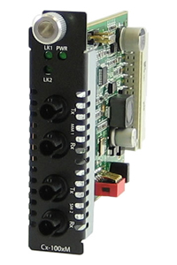 Perle 05062040 CM-100MM-S2ST20 - Fast Ethernet Fiber to Fiber Media Converter Managed Module 100BASE-FX 1310nm multimode (ST) [2 by PERLE