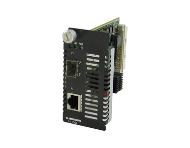 Perle 05062610 - CM-10GRT-SFP - Managed 10 Gigabit Media and Rate Converter Module: 10GBASE-T (RJ-45) [100 m/328 ft.] (CAT6A or by PERLE