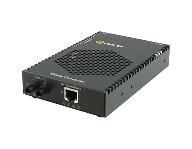 Perle 05081074 S-1110PP-S2ST40 - 10/100/1000 Gigabit Ethernet Stand-Alone Media Rate Converter with PoE+ ( PoEP ) Power Sourcing by PERLE