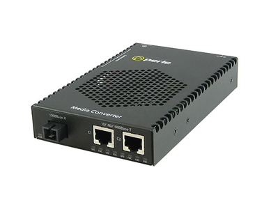 Perle 05082214 S-1110DP-S1SC80D - 10/100/1000 Gigabit Ethernet Stand-Alone Media Rate Converter with PoE Power Sourcing. Dual 10 by PERLE