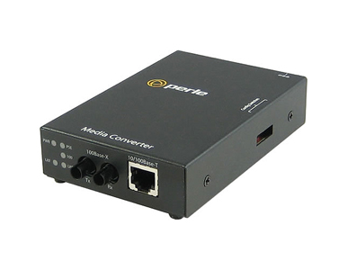 Perle 05090210 S-110P-M2ST2-XT - 10/100 Fast Ethernet Stand-Alone Industrial Temperature Media Rate Converter with PoE Power Sou by PERLE