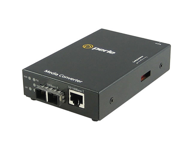 Perle 05090320 S-110PP-S2SC20-XT - 10/100 Fast Ethernet Stand-Alone Industrial Temperature Media Rate Converter with PoE+ ( PoEP by PERLE