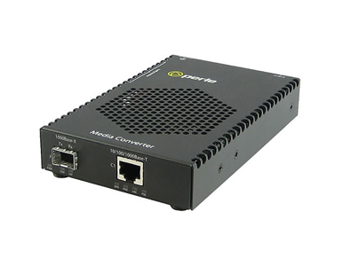 Perle 05090660 S-1110PP-SFP-XT - 10/100/1000 Gigabit Ethernet Standalone Industrial Temperature Media Rate Converter with PoE+ ( by PERLE