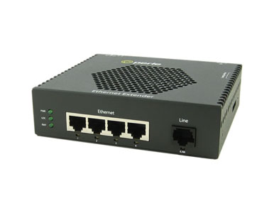 Perle 06003770 eX-4S1110-RJ-XT - Gigabit Industrial Temperature Ethernet Extender - 4 port 10/100/1000Base-T (RJ-45) . RJ45 Inte by PERLE