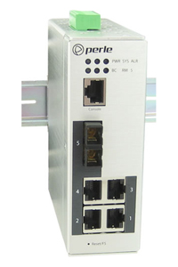 Perle 07012130 IDS-205F-CSD120 - Industrial Managed Ethernet Switch - 5 ports:   4 x 10/100/1000Base-T RJ-45 ports and 1 x 100Ba by PERLE