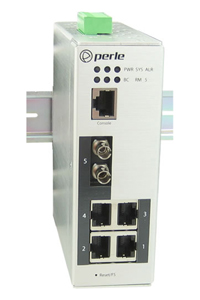 Perle 07012300 IDS-205F-TSD40-XT - Industrial Managed Ethernet Switch - 5 ports:   4 x 10/100/1000Base-T RJ-45 ports and 1 x 100 by PERLE
