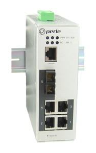 Perle 07012350 IDS-305F-CSD20 - Industrial Managed Ethernet Switch - 5 ports:   4 x 10/100/1000Base-T RJ-45 ports and 1 x 100Bas by PERLE