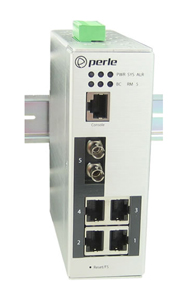 Perle 07012420 IDS-305F-TSD120 - Industrial Managed Ethernet Switch - 5 ports:   4 x 10/100/1000Base-T RJ-45 ports and 1 x 100Ba by PERLE
