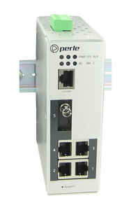 Perle 07012490 IDS-305F-TSS20U - Industrial Managed Ethernet Switch - 5 ports:   4 x 10/100/1000Base-T RJ-45 ports and 1 x 100Ba by PERLE