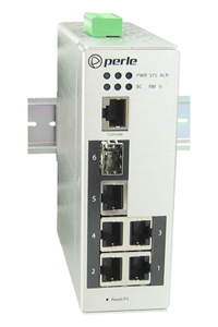 Perle 07013300 IDS-206-XT - Industrial Managed Ethernet Switch - 6 ports:   5 x 10/100/1000Base-T RJ-45 ports and 1 x 100/1000Ba by PERLE