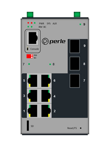 Perle 07013390 IDS-509-3SFP - Industrial Managed Ethernet Switch - 9 ports: 6 x 10/100/1000Base-T RJ-45 ports and 3 x 100/1000Ba by PERLE