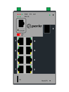 Perle 07013450 IDS-409-1SFP - Industrial Managed Ethernet Switch - 9 ports: 8 x 10/100/1000Base-T RJ-45 ports and 1 x 100/1000Ba by PERLE