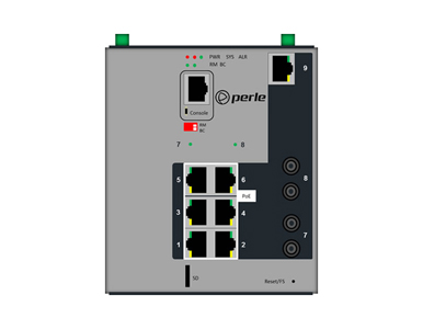 Perle 07016440 IDS-509F2PP6-TSD40 - Industrial Managed PoE Switch - 9 ports:   7 x 10/100/1000Base-T RJ-45 ports, of which 6 are by PERLE