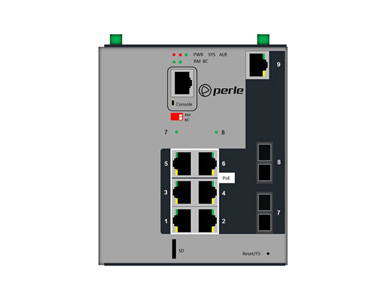 Perle 07016570 IDS-509G2PP6-C2MD05-XT - Industrial Managed Power over Ethernet Switch - 9 ports:   7 x 10/100/1000Base-T RJ-45 p by PERLE