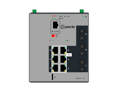 Perle 07016800 IDS-509F3PP6-T2SD40-SD20 - Industrial Managed PoE Switch - 9 ports:   6 x 10/100/1000Base-T RJ-45 ports, all of w by PERLE