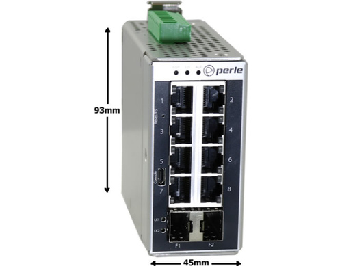 Perle 07017240 IDS-710-XT  -  Industrial Managed Ethernet Switch - 10 ports: 8 x 10/100/1000Base-T RJ-45 ports and 2 x SFP Slots by PERLE