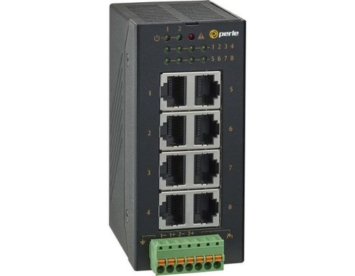 Perle 07017490 IDS-108FE-XT - Industrial Switch with 8 x 10/100Mbps RJ45 Ethernet ports. -40 to 75C operating temperature. by PERLE