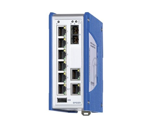 Hirschmann 942335028 Spider III SPR20-8TX/1FM-EEC - Premium Series Industrial Unmanaged Ethernet Switch, 8 x 10/100Base-TX, RJ45 by HIRSCHMANN