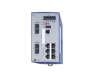 Hirschmann 943434015 RS20-0800M2M2SDHE - 8 ports 10/100Base-TX Industrial Managed Ethernet Swtich; Enhanced management, SC fiber by HIRSCHMANN