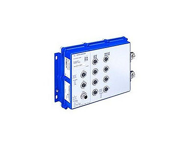 Hirschmann 943988005 OCTOPUS OS30-0008021A1ATREP -  8 x 10/100 BASE-TX Managed Din Rail Switch. 8 x M12 D coding; Ports and 2x m by HIRSCHMANN
