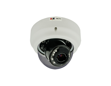 ACTI B64 - 1.3MP Indoor Zoom Dome Camera with Day/Night Vision, Adaptive IR, Basic WDR, SLLS, 3x Zoom Lens by ACTi