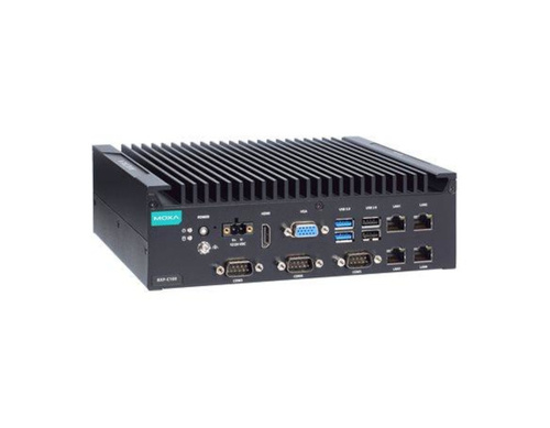 Moxa BXP-C100-C1-2L3C-T - Box type, Celeron 6305E, 8GB DDR4, COMx5, LANx4, USBx6, DIOx4, VGA+HDMI, 12/24 VDC by MOXA
