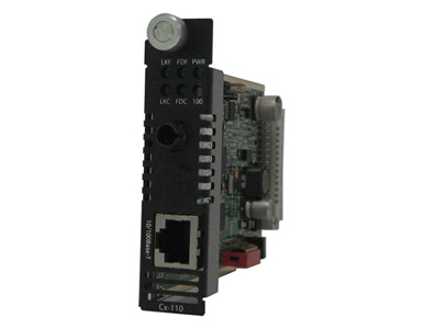 Perle 05041830 C-110-S1ST20D - 10/100 Fast Ethernet Media and Rate Converter Module 10/100Base-TX (RJ-45) [100 m/328 ft.] to 100 by PERLE