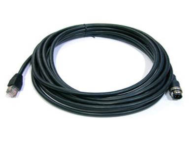 Antaira CB-M12D4PM-RJ45-5M - M12 D Code 4P Male to RJ45 Cable, 5 Meter, Wire: CAT5e STP 24AWG Black, IP68 Protection by ANTAIRA