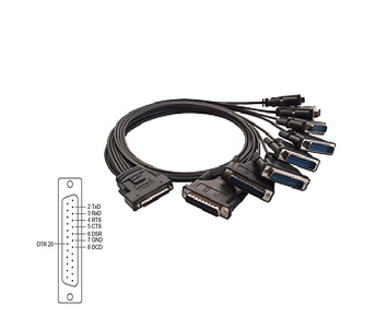 Moxa CBL-M68M25x8-100 - Cable/CBL-M68M25x8-100 (SCSI VHDCI 68 male to 8-port DB25 male connection) by MOXA