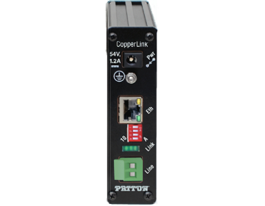 Patton CL1151E/PAFA/TB/EUI-2PK - CopperLink Industrial Dante and PoE+ Ethernet Extender Kit (Local and Remote); 2 Wire Terminal by PATTON