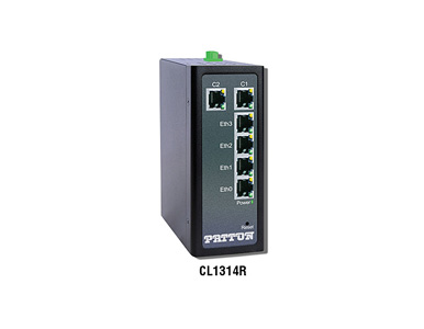 Patton CL1314R/R/CC/EUI - Ruggedized 5.7 Mbps CopperLink Ethernet Extender  (Remote); Conformal Coated; 4 x10/100; -40 to 85C; 1 by PATTON
