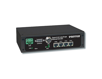 Patton CL2304E/M12F/CC/4ETH/DC-2PK - CopperLink 4 Pair (8-Wire) Light Industrial Ethernet Extender Kit; -40 to 85 Degree C; Corr by PATTON
