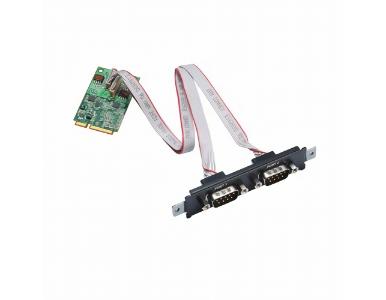 Moxa CP-112N-T - 2-port RS-232/422/485 Mini PCI Express serial board, -40C to 85 operating temperature by MOXA