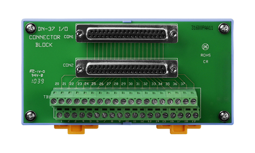ICP DAS DN-37 - I/O Connector Block with DIN-Rail Mounting and 37-Pin D-sub Connector by ICP DAS