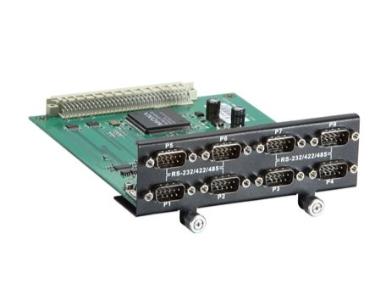 Moxa DN-SP08-I-TB - 8-port RS-232/422/485 serial module with digitally isolated terminal block for DA-820C/682C series by MOXA
